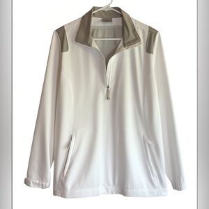 Nike Golf Pullover Jacket White Lightweight 1/2 Zip Windbreaker Women’s Medium